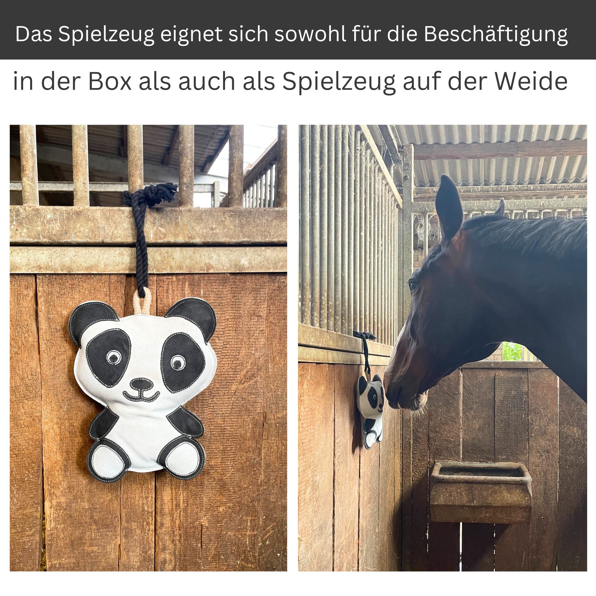 Pferdespielzeug aus Wildleder als Beschäftigung